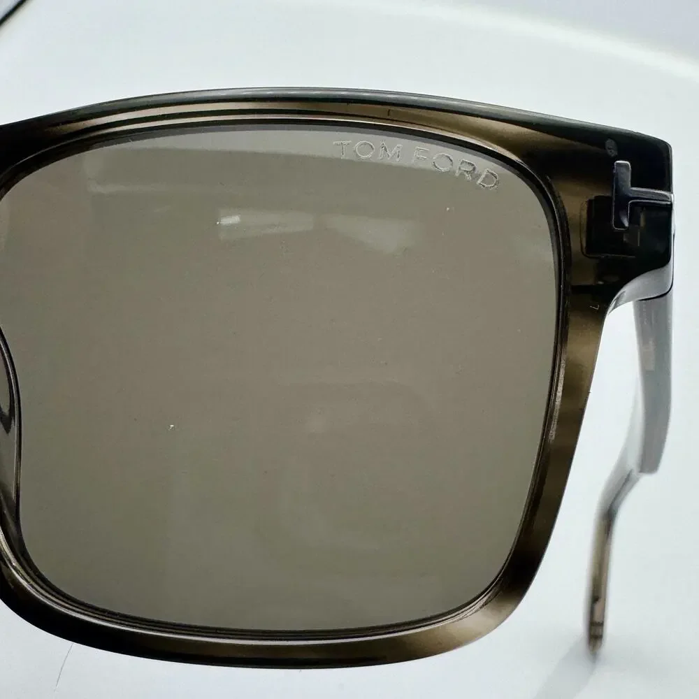 Tom Ford Sunglasses Calder TF1205 56A Gray Tortoise Frame Gray Lens 55-17-145